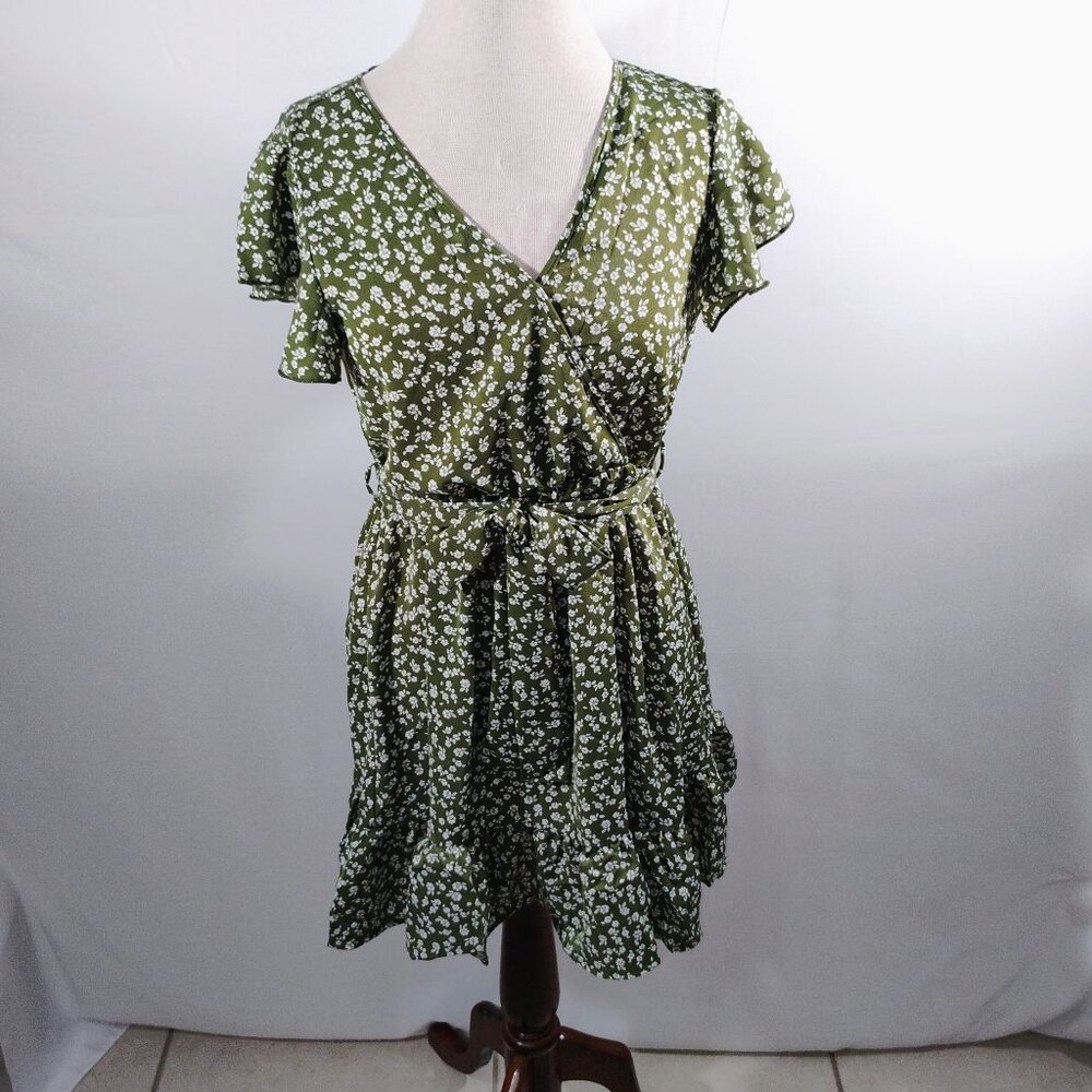 Floerns Floral Wrap Mini Dress | Size Small | NWT | Boho Sundress